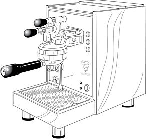 Disegno tecnico di macchina per il caff Bezzera - Adobe Illustrator