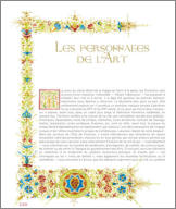 Illustrazione e impostazione grafica del capitolo "Les Personnages de l'Art" del libro "Fs et Florence" Senso Unico ditions.